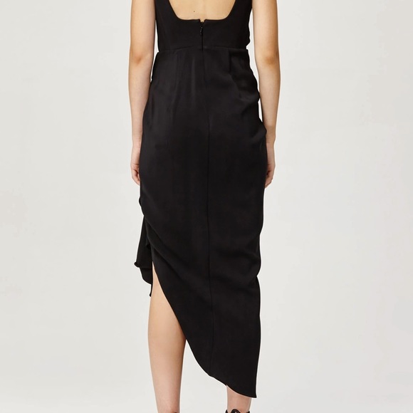 Acler Maine Draped Midi Dress with Ring Detail - Picture 5 of 13